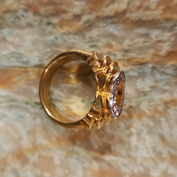 Vintage Ana Bekoach 18K HGE Heart Ring With CZ - Picture 14 of 15